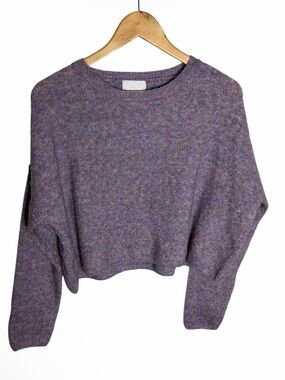 Isalis pastel purple cropped boxy sweater size S